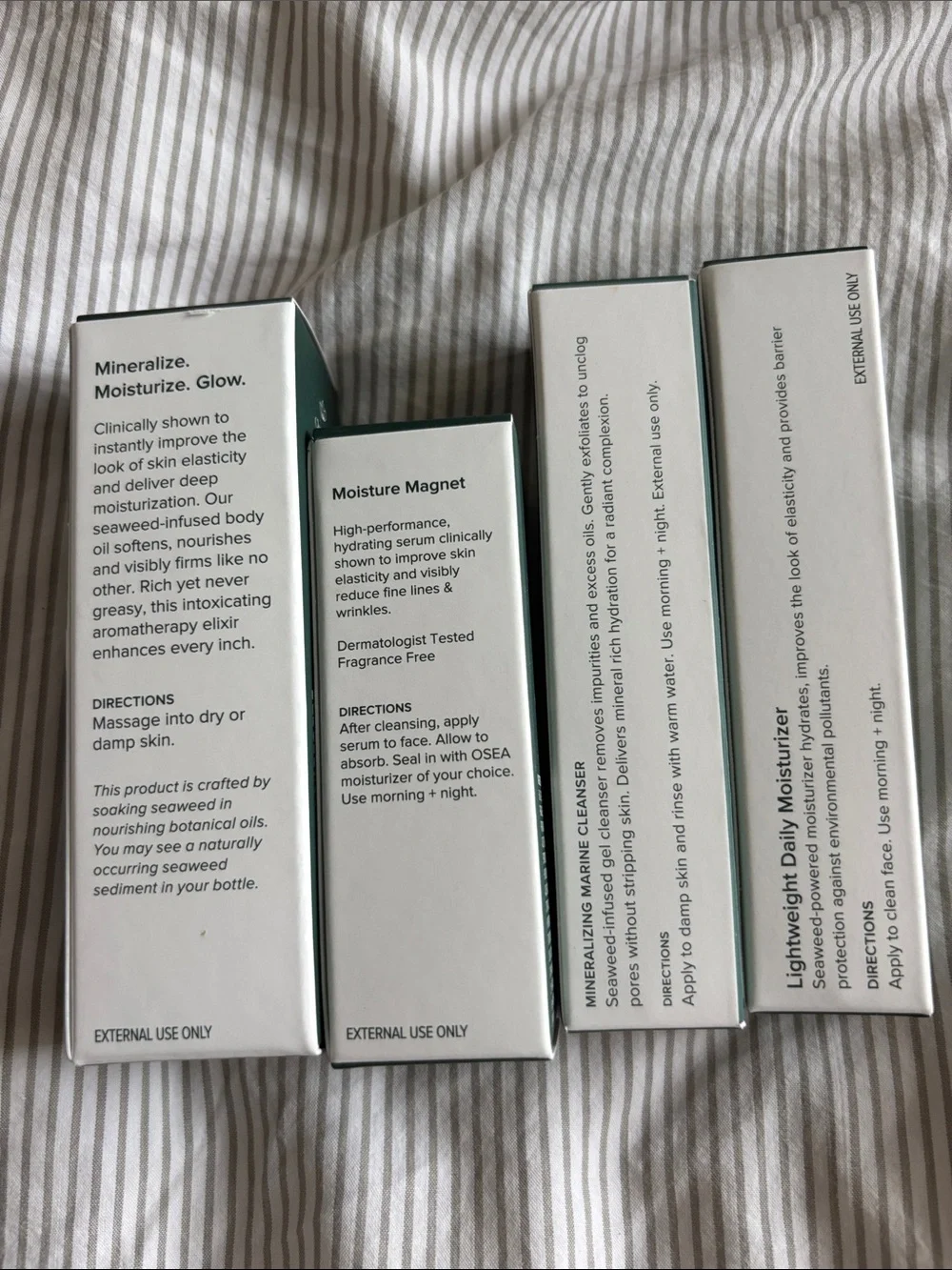 OSEA Face + Body Bestsellers Travel Size: cleanser, moisturizer,serum, body oil